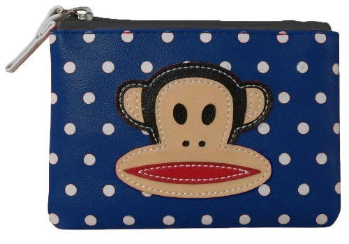 Paul Frank Julius The Monkey Faux Leather Spotty Purse Navy