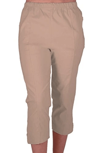 Cora Ladies Stretch Capri Crop Shorts Pedal Pushers Pants Womens