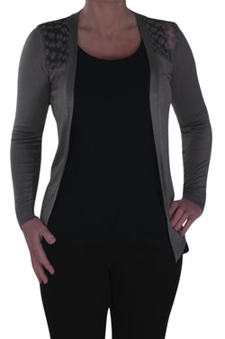 Floral Lace Back Long Sleeve Cardigan