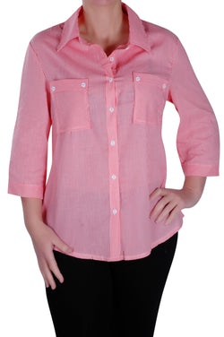 Striped Sleeve Plus Size Blouse