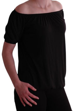 Zeena Off Shoulder Ruched Gypsy Tops