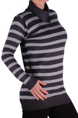 Knitted Caul Neck Stripped Jumper