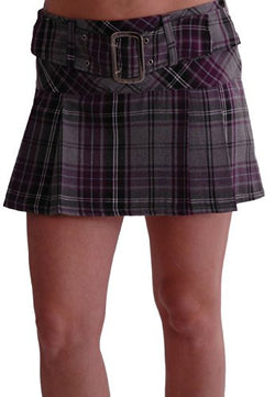 Bonnie Tartan Belted Mini Skirt
