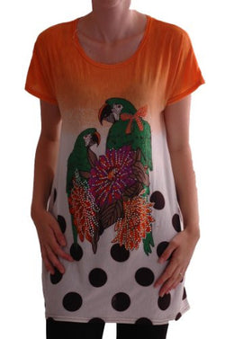 Parrot Long  Tunic Tops