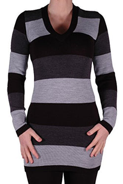 Greta Stripe Knit V Neck Jumper