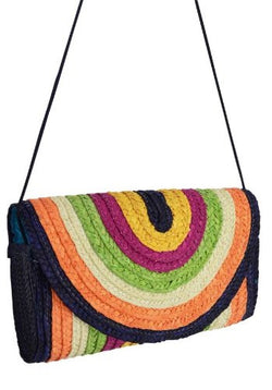 Whitney Straw Clutch Bag