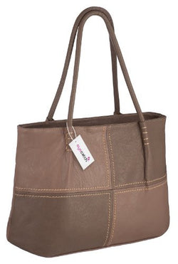 Patchwork Faux Leather Tote Bag