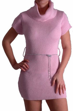 Azure Cap Sleeve Cowl Neck Mini Dress