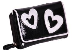 Two Hearts Faux Leather Wallet