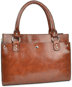 Capella Faux Leather Satchel Bag