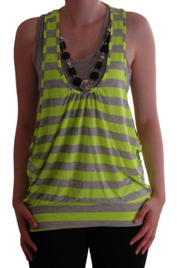 Mya Striped Beaded Tops