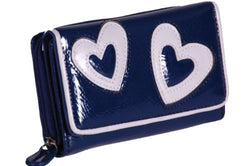 Two Hearts Faux Leather Wallet