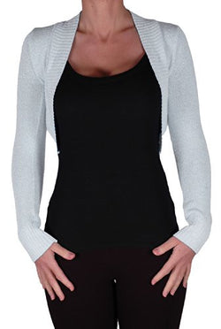 Lara Lurex Long Sleeve Knitted Shrugs