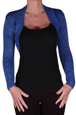Lara Lurex Long Sleeve Knitted Shrugs