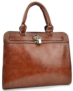 Polaris Faux Leather Satchel Bag