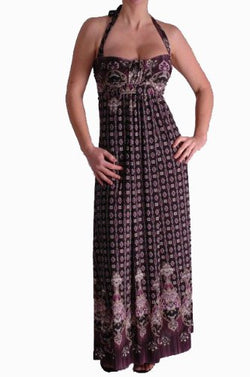 Dido Halter Neck Maxi Printed Dress