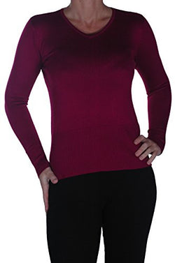 V Neck Fitted Stretch Jumper
