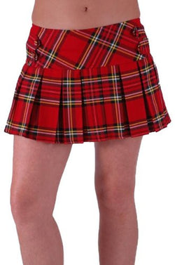 Freya Tartan Check Pleated Mini Skirt