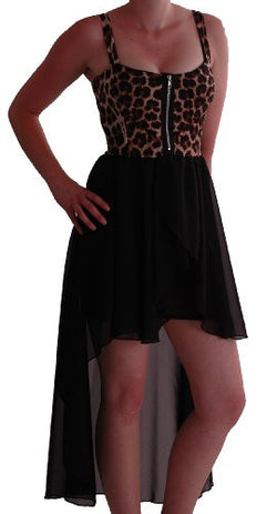 Katy Mullet Hem Leopard Print Dress