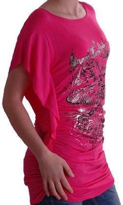 Tristan Butterfly Rose Graphic Tops