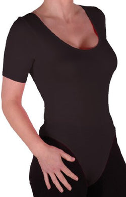 Short Sleeve Scoop Neck Leotard