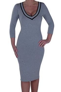 Silvana Plunge V Neck Bodycon