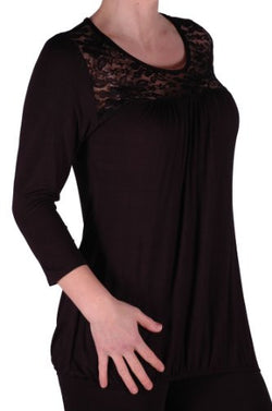 Abby Lace 3/4 Sleeve Plus Size Blouse