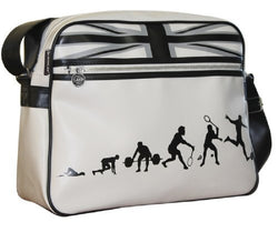 Dunlop Faux Leather Unisex Mens Womens Sports Messenger School Gym Bag