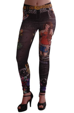Angelina Graphic Art Print Leggings