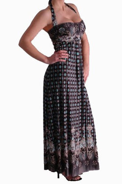 Dido Halter Neck Maxi Printed Dress