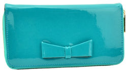 Sabine Zip Faux Leather Bow Purse