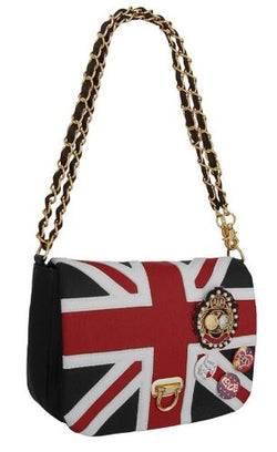 Union Flag Faux Leather Denim Shoulder Bag