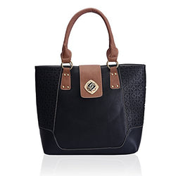 Faux Leather Laser Cut Tote Bag