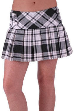 Freya Tartan Check Pleated Mini Skirt