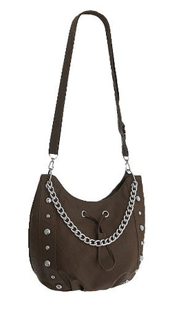 Vespa Studded Chain Faux Leather Shoulder Bag
