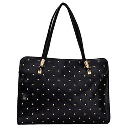 Godiva Faux Leather Studded Satchel Bag