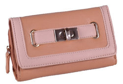 Two Tone Twist Lock Purse