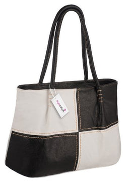 Patchwork Faux Leather Tote Bag