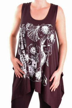 Sleeveless Printed Tops