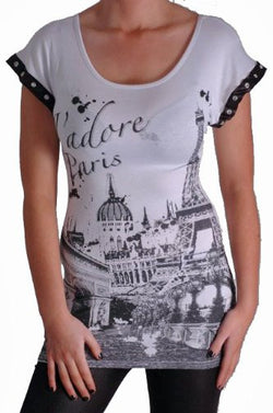 J'Adore Paris Print Tops