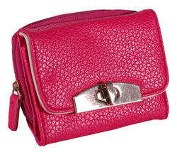 Twist Lock Faux Leather Purse
