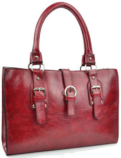 Vega Faux Leather Satchel Bag