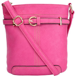 Fran Faux Leather Belt Buckle Cross Body Bag