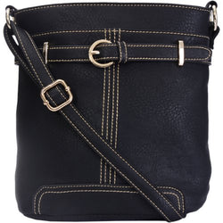 Fran Faux Leather Belt Buckle Cross Body Bag