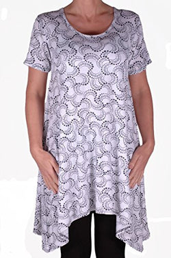 Faith Uneven Hem Short Sleeve Plus Size Tops