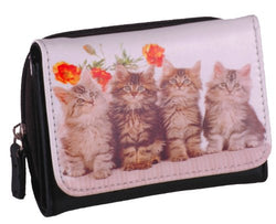 Cute Kittens Faux Leather Purse