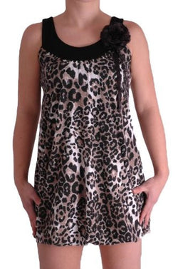 Miley Sleeveless Leopard Print Mini Dress