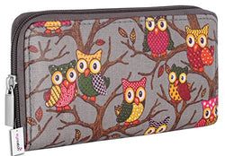 Riva Canvas Owl Print Wallet