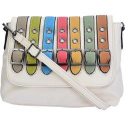 Danice Faux Leather Buckle Cross Body Bag