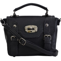 Faux Leather Satchel Bag